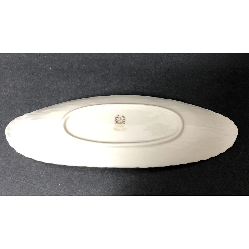 Lenox Butter Tray Ivory with Gold Trim Sculpted Plate 9